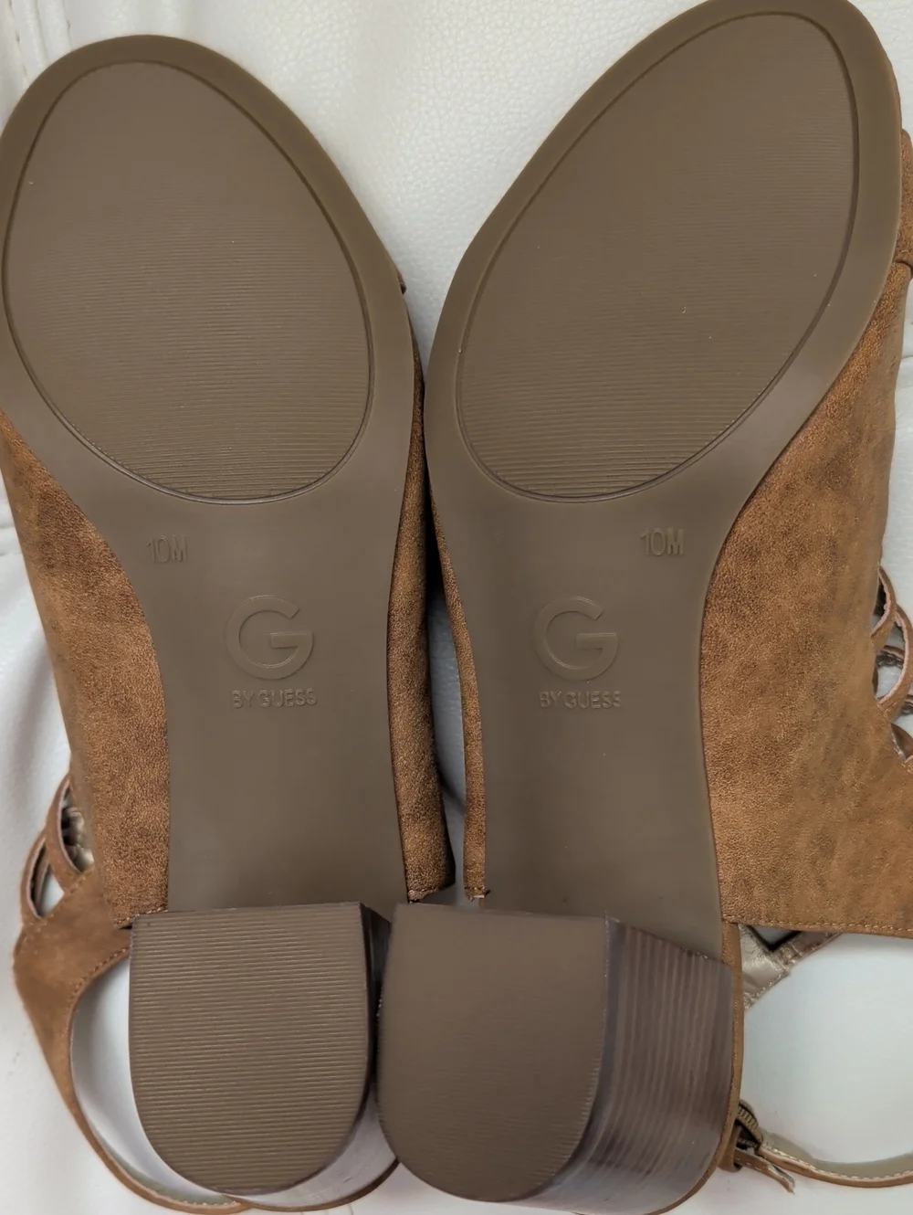 Guess Heels Sandals Size 10M Cameo Color